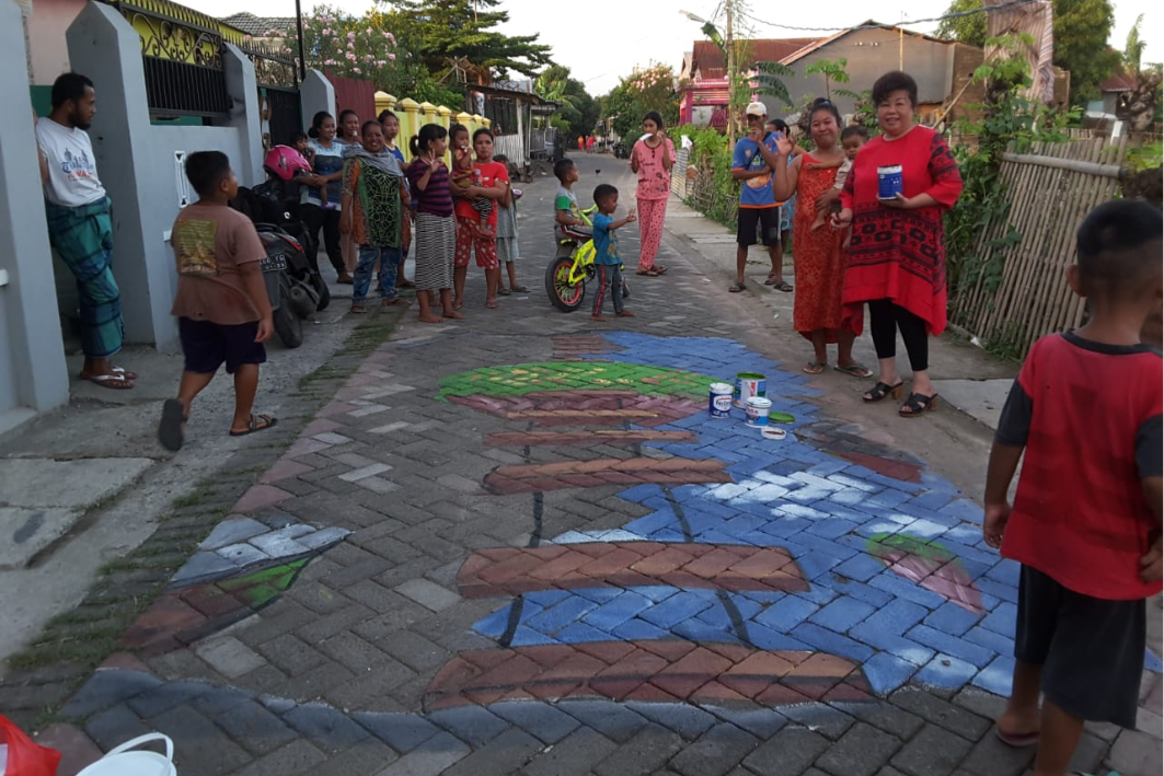 Kegiatan Melukis Lorong di Angin Mamiri, Makassar – Tahun 2019